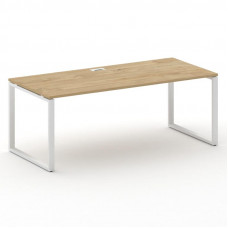 Стол руководителя прямой без тумбы Шифт 2000*900*753 SK.SR-200.P Тиквуд Светлый/Металл Белый