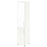 Yalta Шкаф узкий LT.SU-1.2 R (L) white Снежная Патина/Стекло White 400*450*1987