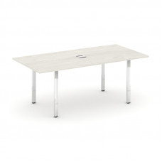 Style Project Direct Lux Стол переговорный M-SN-6P.SPRG-198 Дуб Наварра/Нержавеющая Сталь/Хром 1980*