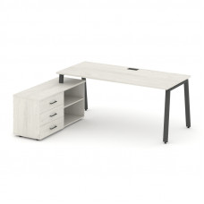 Style Project Direct Стол письменный с греденцией левой SN-6A.SRG-025.M(L) Дуб Наварра/Металл Антрац