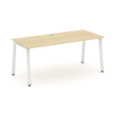 Style Project Direct Стол письменный SN-6A.SR-015.M Акация Лорка/Металл Белый/Заглушка Металл Белый