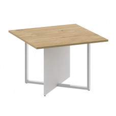 Стол переговорный, квадратный Шифт 1100*1100*753 SK.SP-KV-110-1 Тиквуд Светлый/Белый Бриллиант