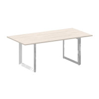 Onix Direct Lux Стол переговорный О-обр. м/к M-O.MO-PRG-19 Денвер Светлый/Нержавеющая Сталь/Хром 198