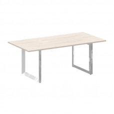 Onix Direct Lux Стол переговорный О-обр. м/к M-O.MO-PRG-19 Денвер Светлый/Нержавеющая Сталь/Хром 198