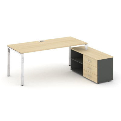 Style Project Direct Lux Стол письменный с греденцией правой M-SN-6P.SRG-026.M(R) Акация Лорка/Антра