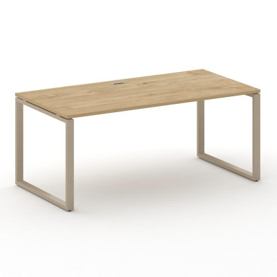 Шифт Стол руководителя прямой без тумбы SK.SR-180.P Тиквуд Светлый/Металл Капучино 1800*900*753