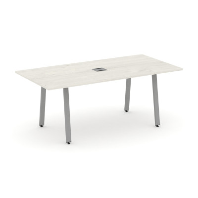 Style Project Direct Стол переговорный SN-6A.SPRG-198 Дуб Наварра/Металл Серый/Заглушка Металл Серый