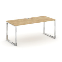 Style Project Direct Lux Стол письменный M-SN-6O.SR-015.M Тиквуд Светлый/Нержавеющая Сталь/Хром 1780