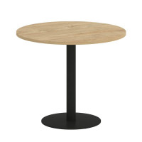 Onix Direct Стол круглый O.SPRG-1 Тиквуд Светлый/Металл Черный 900*900*750