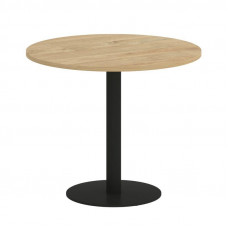 Onix Direct Стол круглый O.SPRG-1 Тиквуд Светлый/Металл Черный 900*900*750