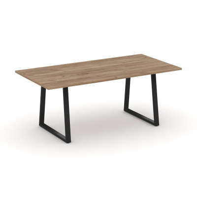 Style Project Direct Стол переговорный SN-6T1.SPRG-198.3 Дуб Табак/Металл Черный 1980*980*750