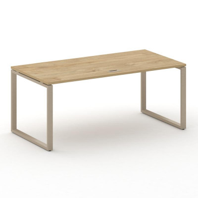 Шифт Стол руководителя прямой без тумбы SK.SR-180.P Тиквуд Светлый/Металл Капучино 1800*900*753