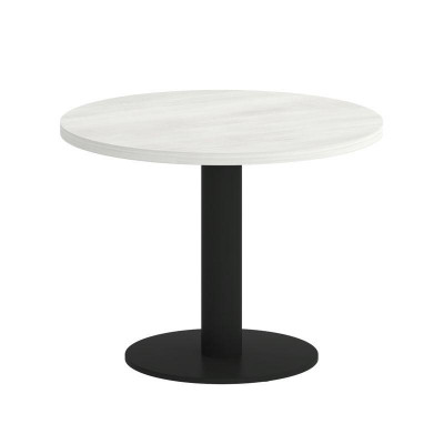 Yalta Стол журнальный круглый LT.SJ-1 Снежная Патина/Металл Черный 600*600*450