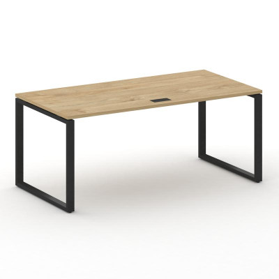 Шифт Стол руководителя прямой без тумбы SK.SR-180.P Тиквуд Светлый/Металл Черный 1800*900*753