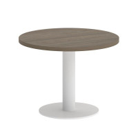 Yalta Стол журнальный круглый LT.SJ-1 Вяз Благородный/Металл Белый 600*600*450