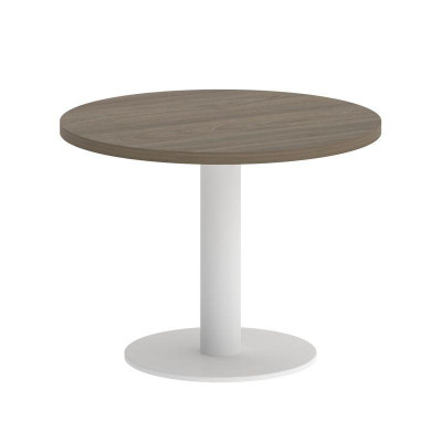 Yalta Стол журнальный круглый LT.SJ-1 Вяз Благородный/Металл Белый 600*600*450