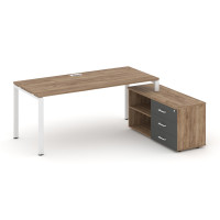 Style Project Direct Стол письменный с греденцией правой SN-6P.SRG-013.M(R) Дуб Табак/Дуб Табак/Антр