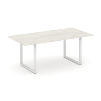 Style Project Direct Стол переговорный SN-6O.SPRG-198.3 Дуб Наварра/Металл Белый 1980*980*750