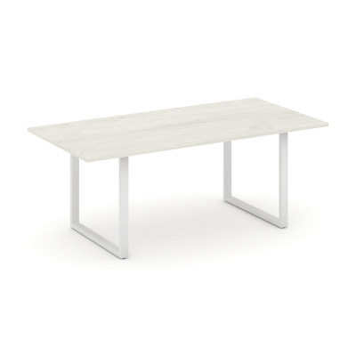 Style Project Direct Стол переговорный SN-6O.SPRG-198.3 Дуб Наварра/Металл Белый 1980*980*750
