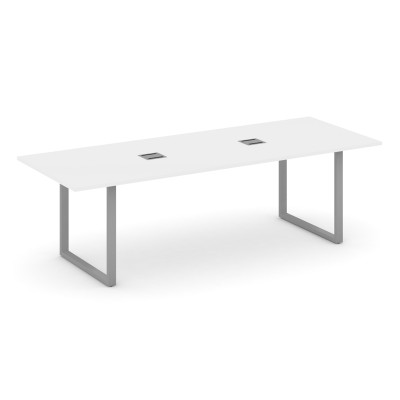 Style Project Direct Стол переговорный SN-6O.SPRG-258 Белый/Металл Серый/Заглушка Металл Серый 2580*