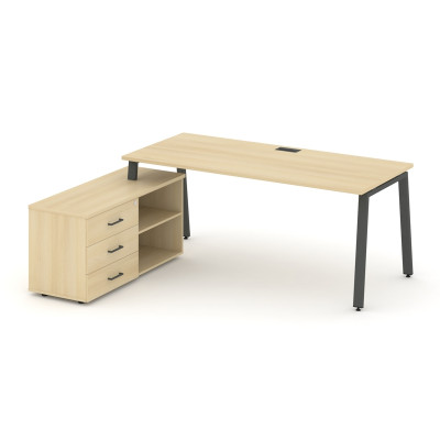 Style Project Direct Стол письменный с греденцией левой SN-6A.SRG-014.M(L) Акация Лорка/Металл Антра
