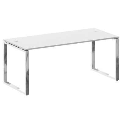 Metal System Direct Стол рабочий руковод. О-обр. м/к БО.СРР-5.8 Белый/Нержавеющая Сталь 1800*800*750