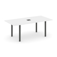 Style Project Direct Стол переговорный SN-6P.SPRG-198 Белый/Металл Антрацит/Заглушка Металл Антрацит