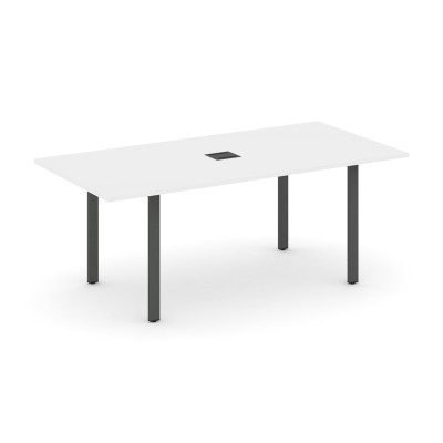 Style Project Direct Стол переговорный SN-6P.SPRG-198 Белый/Металл Антрацит/Заглушка Металл Антрацит