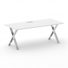 Cross Стол руководителя CRF.SR-2 Белый F/Нерж. Сталь 2000*900*750