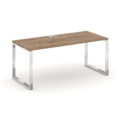 Style Project Direct Lux Стол письменный M-SN-6O.SR-024.M Дуб Табак/Нержавеющая Сталь/Хром 1580*800*