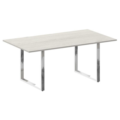 Metal System Direct Стол перег. О-обр. м/к БО.ПРГ-180 Дуб Наварра/Нержавеющая Сталь 1800*1000*750