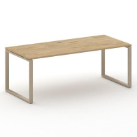 Шифт Стол руководителя прямой без тумбы SK.SR-200.P Тиквуд Светлый/Металл Капучино 2000*900*753