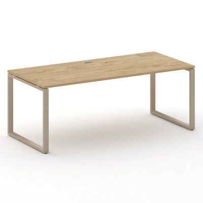 Шифт Стол руководителя прямой без тумбы SK.SR-200.P Тиквуд Светлый/Металл Капучино 2000*900*753