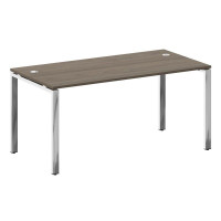 Metal System Direct Стол рабочий руковод. П-обр. м/к БП.СРР-4.8 Вяз Благородный/Нержавеющая Сталь 16