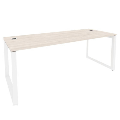 Onix Direct Стол рабочий руководителя на О-образном м/к O.MO-SRR-6.8 Денвер Светлый/Металл Белый 198
