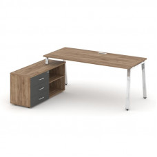 Style Project Direct Lux Стол письменный с греденцией левой M-SN-6A.SRG-015.M(L) Дуб Табак/Дуб Табак