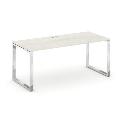 Style Project Direct Lux Стол письменный M-SN-6O.SR-023.M Дуб Наварра/Нержавеющая Сталь/Хром 1380*80