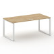 Шифт Стол руководителя прямой без тумбы SK.SR-180.P Тиквуд Светлый/Металл Белый 1800*900*753