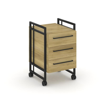 Rift Direct Тумба мобильная RF.TMR-001 Дуб Винченцо/Металл Черный/Черный Ручки 424*500*680