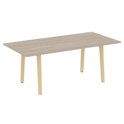 Onix Wood Direct Стол переговорный OW.PRG-19 Дуб Аттик/Дуб Светлый/Металл Белый 1980*980*750