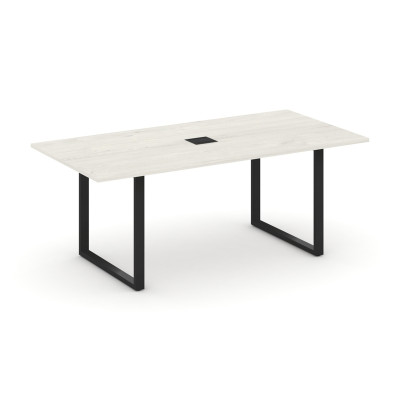 Style Project Direct Стол переговорный SN-6O.SPRG-198 Дуб Наварра/Металл Черный/Заглушка Металл Черн