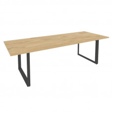 Onix Direct Стол переговорный на О-образном м/к O.MO-PRG-25 Тиквуд Светлый/Металл Антрацит 2580*980*