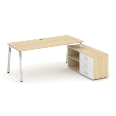 Style Project Direct Lux Стол письменный с греденцией правой M-SN-6A.SRG-015.M(R) Акация Лорка/Акаци