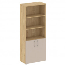 Шкаф офисный высокий широкий Шифт 800*420*1977 SK.ST-1.1 Тиквуд Светлый/Капучино