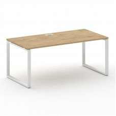 Стол руководителя прямой без тумбы Шифт 1800*900*753 SK.SR-180.P Тиквуд Светлый/Металл Белый