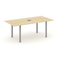 Стол переговорный Стайл Проджект Директ 1980*980*750 SN-6P.SPRG-198 Акация Лорка/Металл Серый/Заглушка Металл Серый