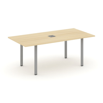 Style Project Direct Стол переговорный SN-6P.SPRG-198 Акация Лорка/Металл Серый/Заглушка Металл Серы