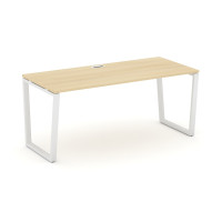 Style Project Direct Стол письменный SN-6T2.SR-014.M Акация Лорка/Металл Белый/Заглушка Металл Белый