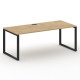 Шифт Стол руководителя прямой без тумбы SK.SR-200.P Тиквуд Светлый/Металл Черный 2000*900*753