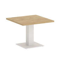 Onix Direct Стол журнальный квадратный O.SJ-2 Тиквуд Светлый/Металл Белый 600*600*450